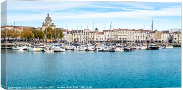 Yachts at La Rochelle, France Canvas Print by Stephen Rennie