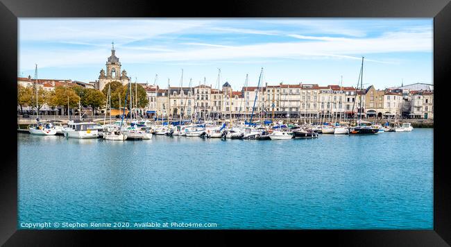 Yachts at La Rochelle, France Framed Print by Stephen Rennie