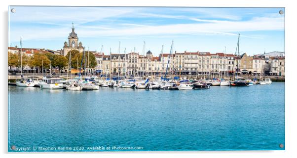 Yachts at La Rochelle, France Acrylic by Stephen Rennie