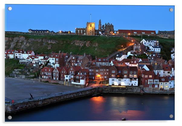 East Cliff, Whitby at Dusk Acrylic by graham young