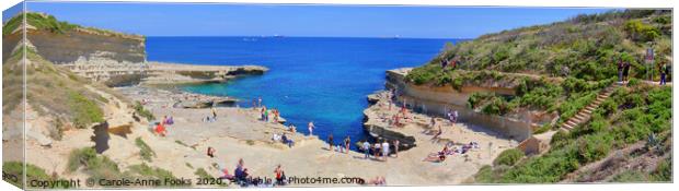 St. Peter's Pool , Malta. Canvas Print by Carole-Anne Fooks