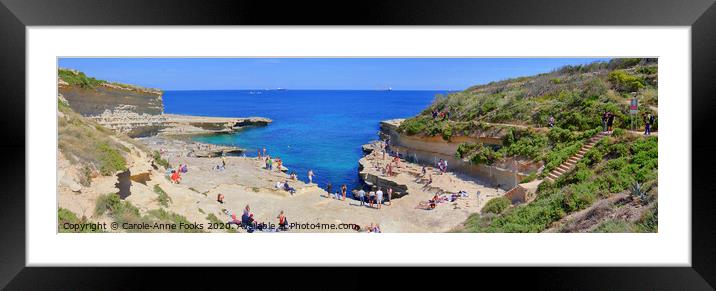 St. Peter's Pool , Malta. Framed Mounted Print by Carole-Anne Fooks