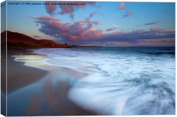 Pastel Sunset Tides Canvas Print by Mike Dawson