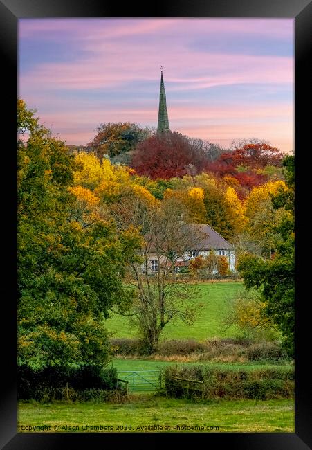Ashover Church View Framed Print by Alison Chambers