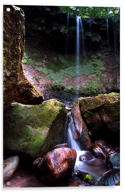 Thorntonloch Waterfall Acrylic by Keith Thorburn EFIAP/b