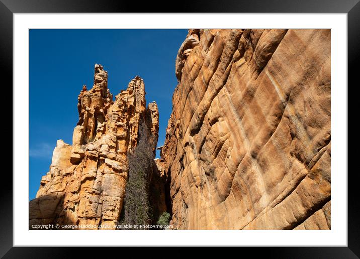 rock formations Framed Mounted Print by George Haddad