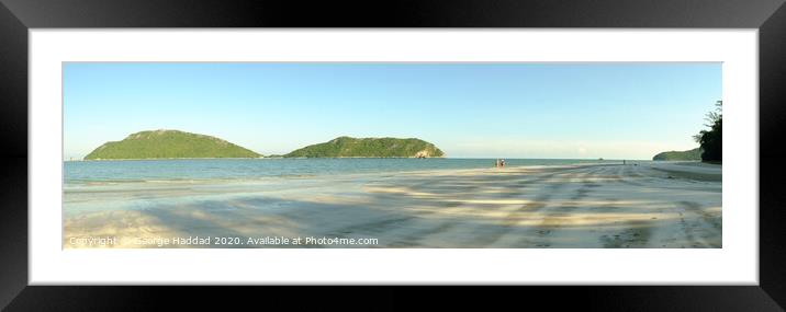 A beach at low tide Framed Mounted Print by George Haddad