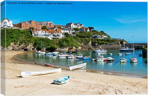 newquay harbour cornwall Canvas Print by Kevin Britland
