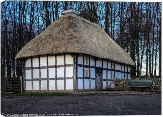 Thatched Roof Canvas Print by Jane Metters