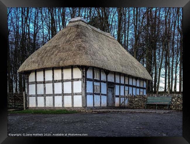 Thatched Roof Framed Print by Jane Metters