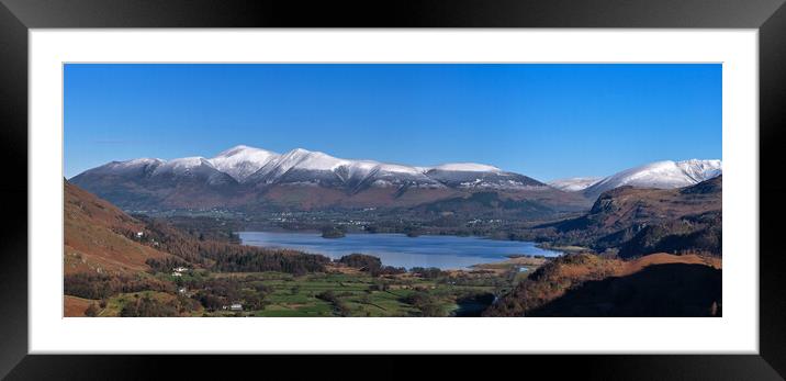Snow capped Skiddaw, The Lake District Framed Mounted Print by Dan Ward
