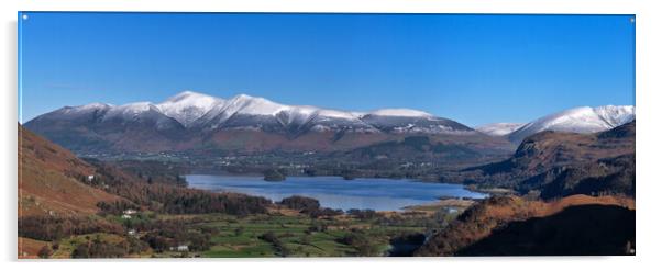 Snow capped Skiddaw, The Lake District Acrylic by Dan Ward