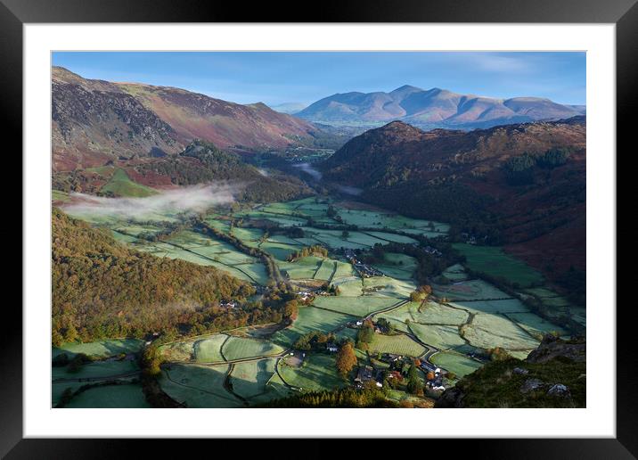 Early morning light over Borrowdale, The Lake District Framed Mounted Print by Dan Ward