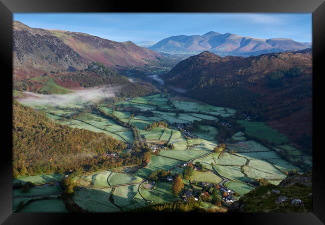 Early morning light over Borrowdale, The Lake District Framed Print by Dan Ward