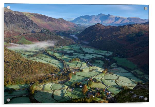 Early morning light over Borrowdale, The Lake District Acrylic by Dan Ward