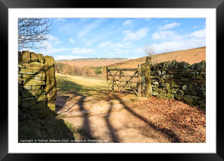 Peak District Footpath To Stanage Edge Framed Mounted Print by Martyn Williams