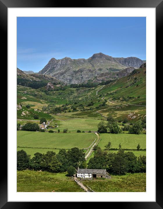 A Summers day in Little Langdale, The Lake District Framed Mounted Print by Dan Ward