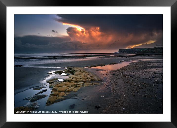 Foreland Sunset Bembridge Framed Mounted Print by Wight Landscapes