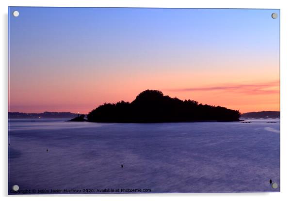 Tranquil Island Sunset Acrylic by Jesus Martínez