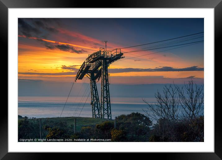 The Needles Chairlift Sunset Framed Mounted Print by Wight Landscapes