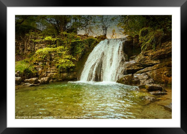 Janets Foss Magical Waterfall Malham, Yorkshire Da Framed Mounted Print by Heather Sheldrick
