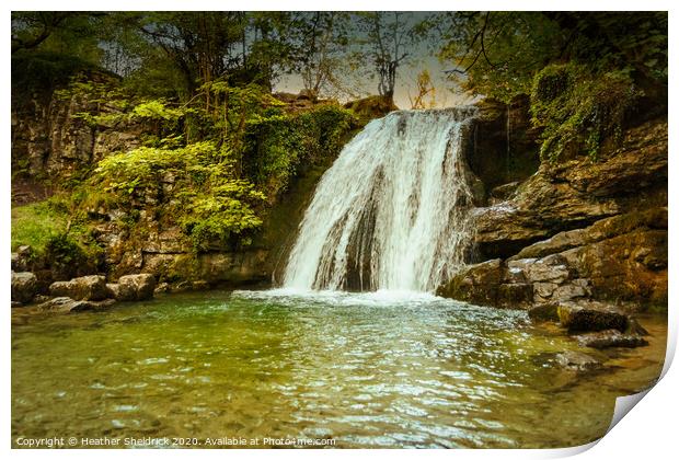 Janets Foss Magical Waterfall Malham, Yorkshire Da Print by Heather Sheldrick