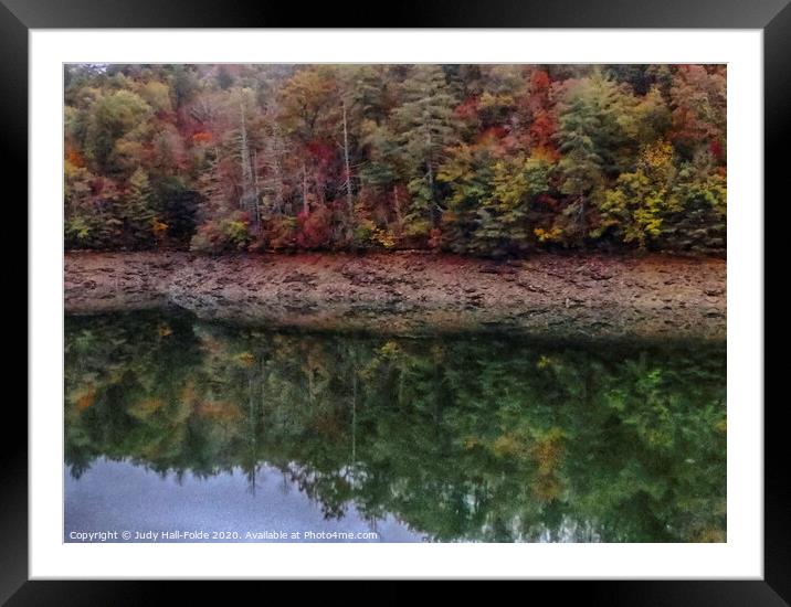 River Reflections Framed Mounted Print by Judy Hall-Folde