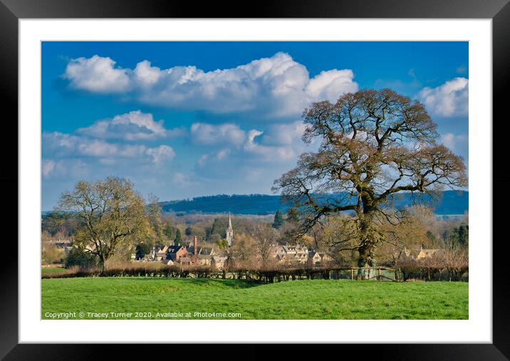 Lower Slaughter in the Cotswolds Framed Mounted Print by Tracey Turner