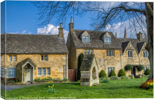Lower Slaughter, Cotswolds Canvas Print by Tracey Turner