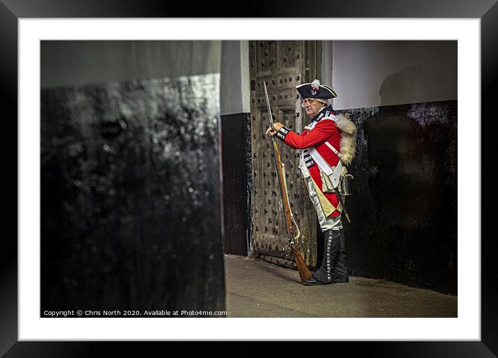 Sentry at the Lamport tunnel Framed Mounted Print by Chris North