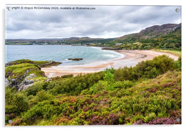 View of Gairloch Beach looking north Acrylic by Angus McComiskey