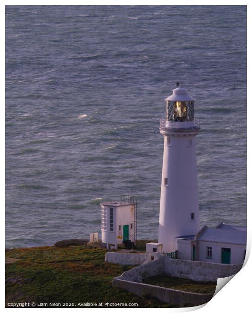 South Stack Lighthouse, Anglesey Print by Liam Neon