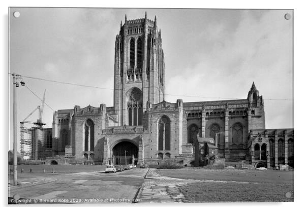 Liverpool Anglican Cathedral exterior 1973 Acrylic by Bernard Rose Photography