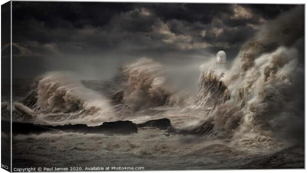 The angry sea Canvas Print by Paul James