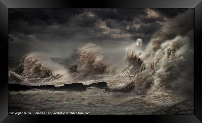 The angry sea Framed Print by Paul James