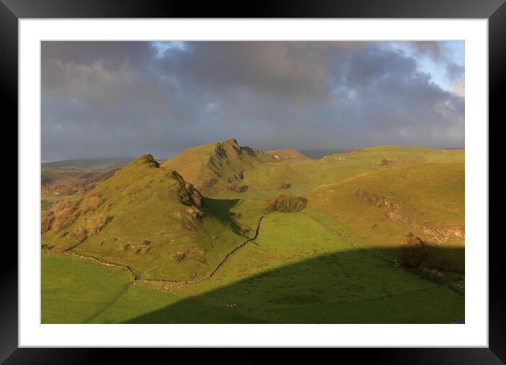Chrome Hill and Parkhouse Hill at Sunrise Framed Mounted Print by MIKE HUTTON