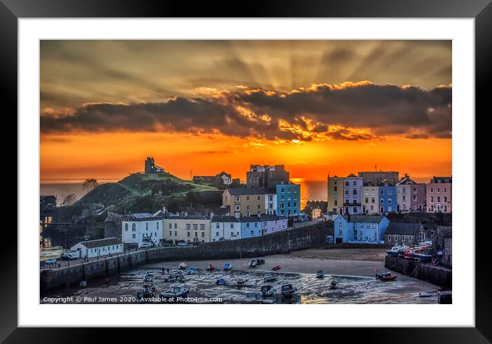 Tenby Framed Mounted Print by Paul James