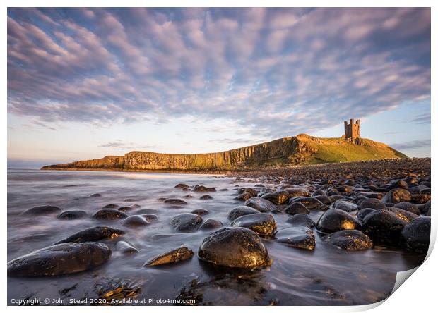 Dunstanburgh Castle clouds Print by Northern Wild