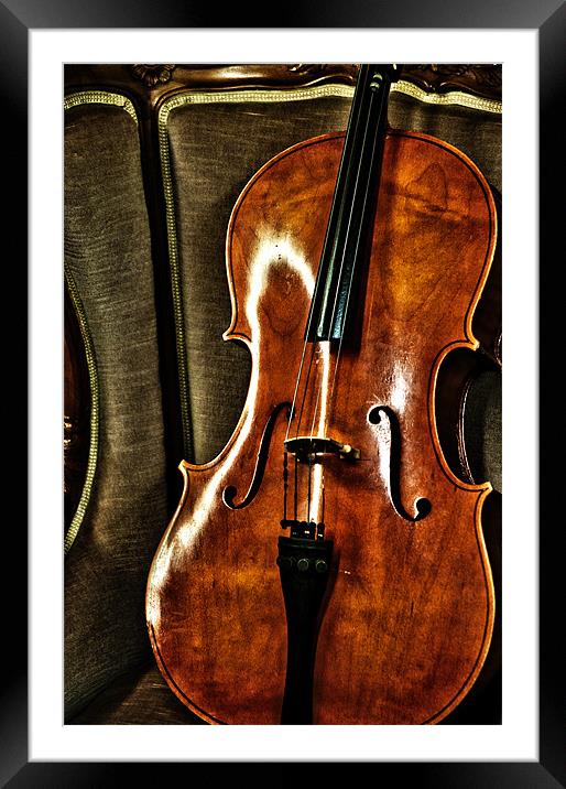 Violin Framed Mounted Print by Nathan Wright