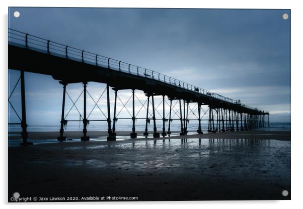 Saltburn Pier in the Blues Acrylic by Jaxx Lawson