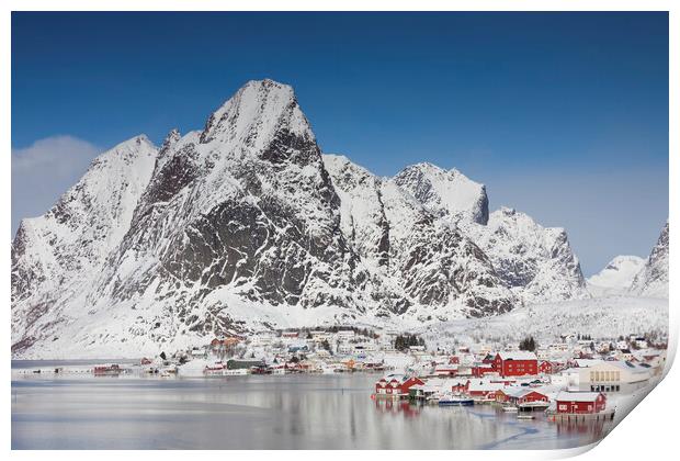 Reine in Winter, Lofoten, Norway Print by Arterra 