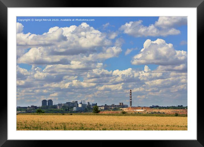The landscape of an abandoned sandstone quarry on a summer day. Framed Mounted Print by Sergii Petruk
