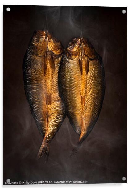 Craster Kippers Acrylic by Phillip Dove LRPS