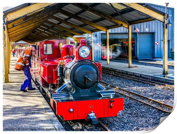Mark Timothy steam train on the Bure Valley Railwa Print by Chris Yaxley