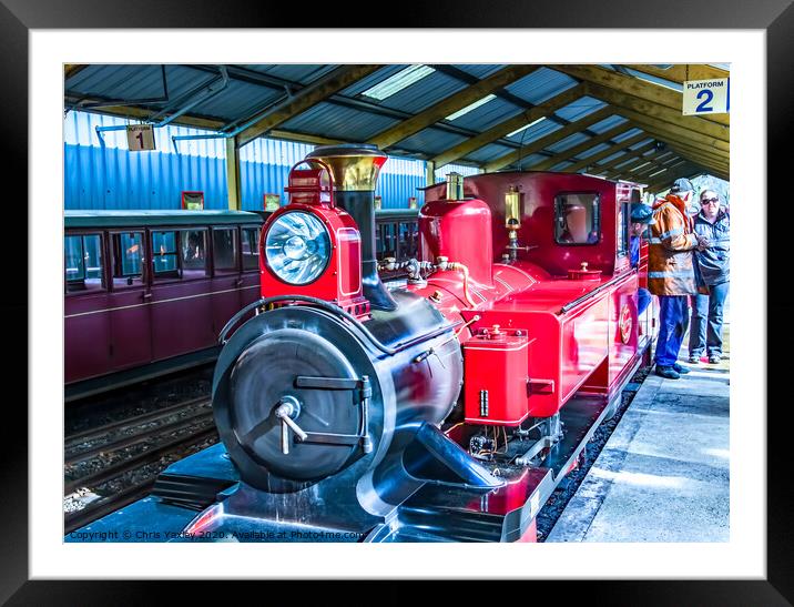 The Mark Timothy Steam Train on the Bure Valley Ra Framed Mounted Print by Chris Yaxley