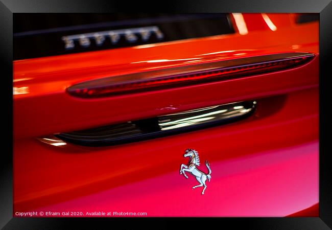Ferrari horse  Framed Print by Efraim Gal