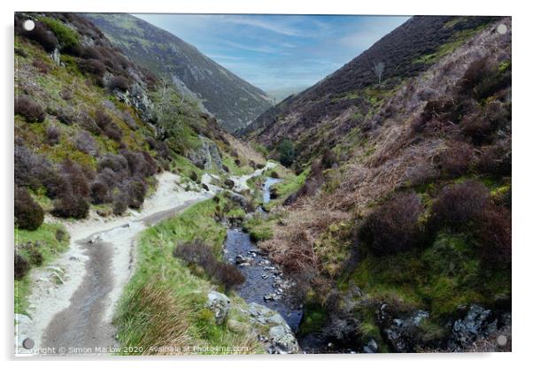 Carding Mill Valley, Shropshire Acrylic by Simon Marlow