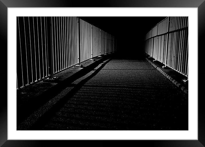 Into The Darkness Framed Mounted Print by Daniel Cowee