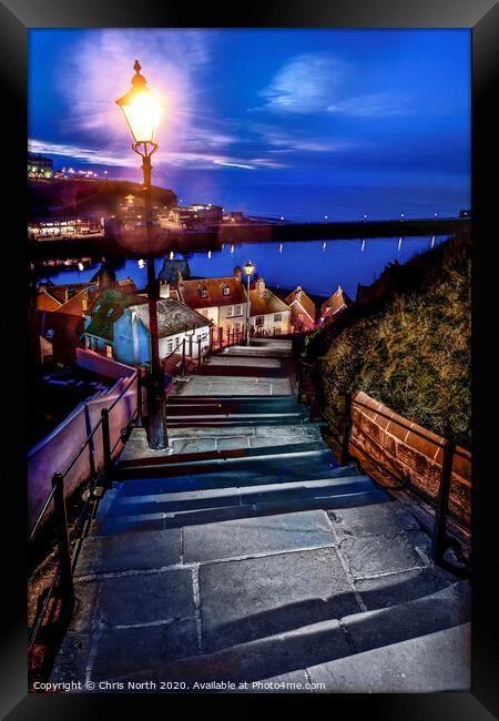 The 199 steps, Whitby. Framed Print by Chris North