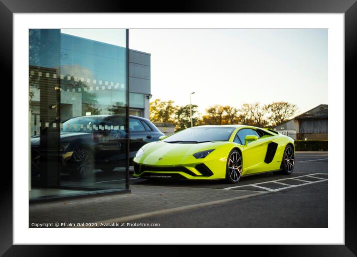 Lamborghini Aventador  Framed Mounted Print by Efraim Gal